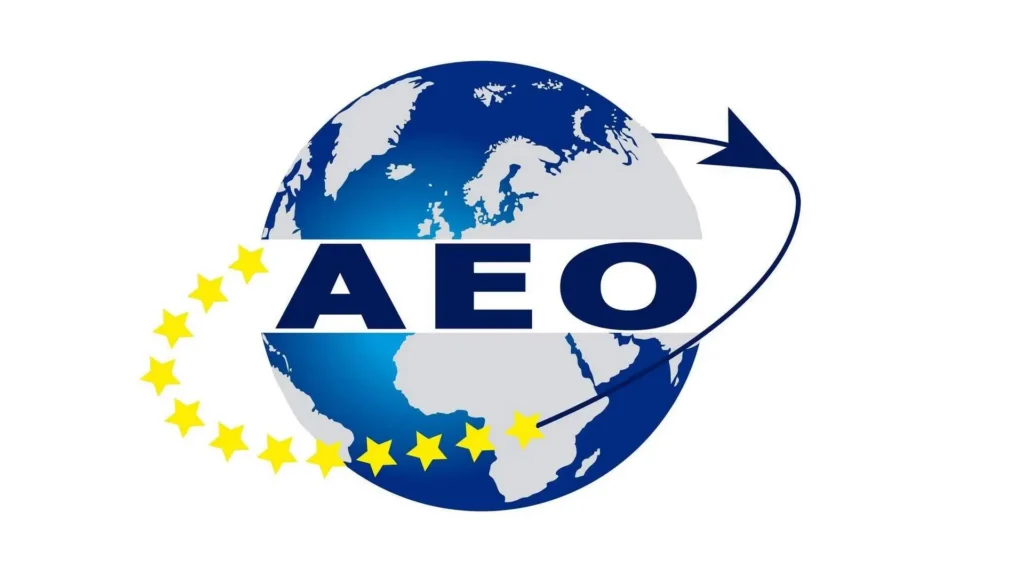 Certification AEO - Authorised Economic Operator status from the Italian Customs Agency.